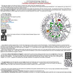 Translation of the figures in the Zodiac of Denderah