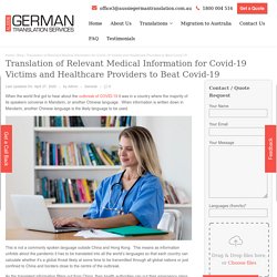 Translation of Relevant Medical Information for Covid-19