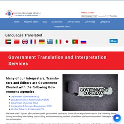 Government Translation and Interpretation in Washington