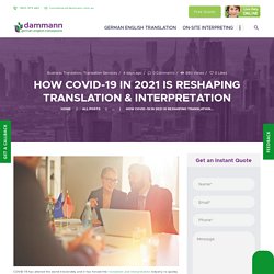 The Changes Now Shape The Translation And Interpretation Of The Covid-19