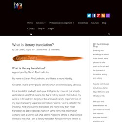 What is literary translation? - Intralingo