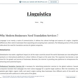 Why Modern Businesses Need Translation Services ?