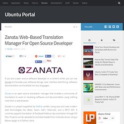 Zanata: Web-Based Translation Manager For Open Source Developer - Ubuntu Portal