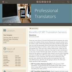 Benefits Of SRT Translation Services - Professional Translators : powered by Doodlekit
