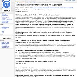 Translation Interview Marielle Gallo ACTA pcinpact