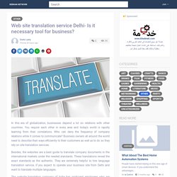 Web site translation service Delhi- Is it necessary tool for...