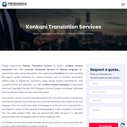 Low Cost Konkani Translation Services In India