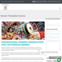 Korean to English Translate Services