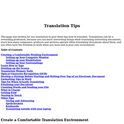 Translation Tips