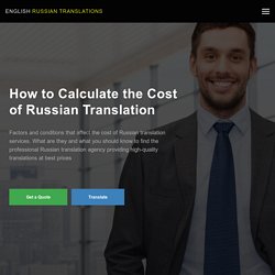 How to Calculate the Price for English to Russian Translations
