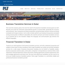Business Translation Services in Dubai