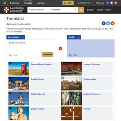 Free Translator from Cambridge Dictionaries