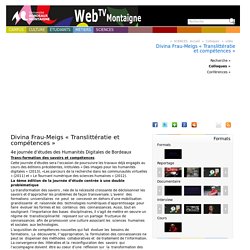 Divina Frau-Meigs « Translittératie et compétences » :...