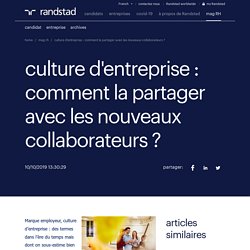 comment transmettre la culture d'entreprise ?