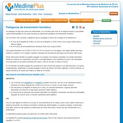Patógenos de transmisión hemática: MedlinePlus enciclopedia médica