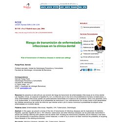RCOE - Riesgo de transmisión de enfermedades infecciosas en la clínica dental