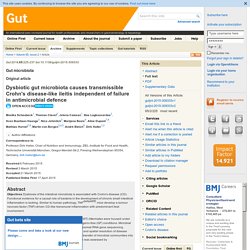 Dysbiotic gut microbiota causes transmissible Crohn's disease-like ileitis independent of failure in antimicrobial defence