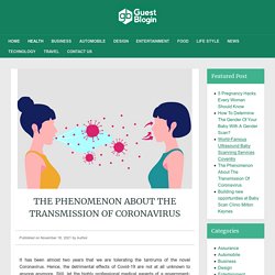 The Phenomenon About The Transmission Of Coronavirus