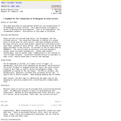 RFC 1149 - Standard for the transmission of IP datagrams on avian carriers