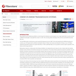 CWDM vs DWDM Transmission Systems : Fiberstore.com