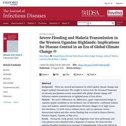 Severe Flooding and Malaria Transmission in the Western Ugandan Highlands: Implications for Disease Control in an Era of Global Climate Change