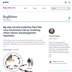 BLOG BUGBITTEN 20/09/19 Big step towards predicting West Nile virus transmission risk by combining citizen science and phylogenetic imputation