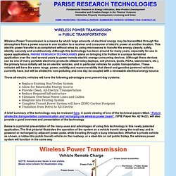 Wireless Power Transmission - PARISE RESEARCH TECHNOLOGIES