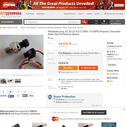 Wholesale price, DC 5V G1/4 0 1.2 MPa / 0 150PSI Pressure Transmitter Water Gas Oil Pressure Sensor-inSensors from Electronic Components & Supplies on Aliexpress.com