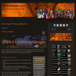 Transmogrification « WoW Roleplay Gear
