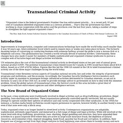 Transnational Criminal Activity