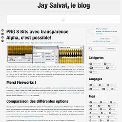 PNG 8 Bits avec transparence Alpha, c&#039;est possible!