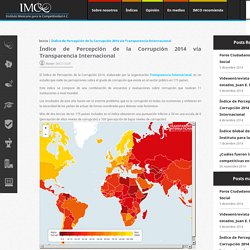 Índice de Percepción de la Corrupción 2014 vía Transparencia Internacional - Instituto Mexicano para la Competitividad A.C.