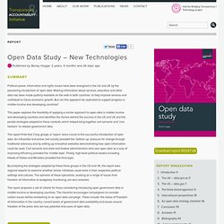 Open Data Study – New Technologies
