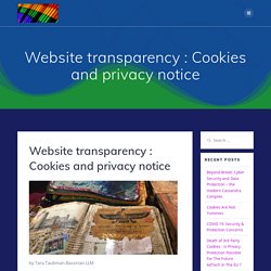 Website transparency : Cookies and privacy notice – DATARAINBOW