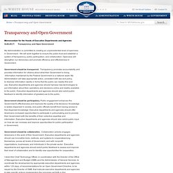Transparency and Open Government