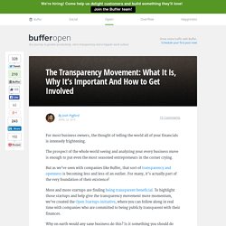 The Transparency Movement: Why It's Important