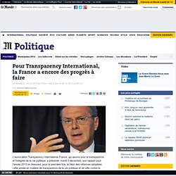 Pour Transparency International, la France a encore des progrès à faire - (Navigation privée)