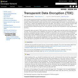 Transparent Data Encryption (TDE)