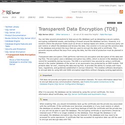 Transparent Data Encryption (TDE)