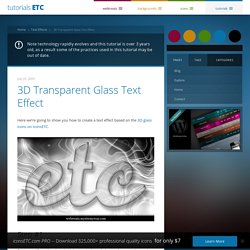 3D Transparent Glass Text Effect