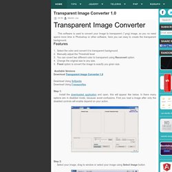 Transparent Image Converter 1.0 - Computer programming and tips world