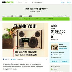 Transparent Speaker by PEOPLE PEOPLE