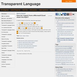 Language FAQ Knowledgebase - How do I import from a Microsoft Excel sheet into Byki?