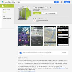 Transparent Screen - Apps on Android Market