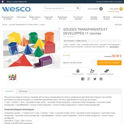 Solides transparents (dispos au CDI) - A classer par volume