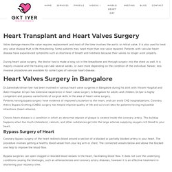 Heart valves surgery in bangalore