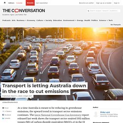 Transport is letting Australia down in the race to cut emissions