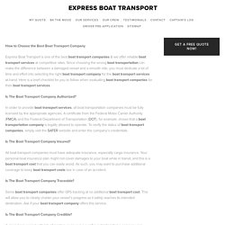 How to Choose the Best Boat Transport Company