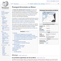 Transport ferroviaire au Maroc