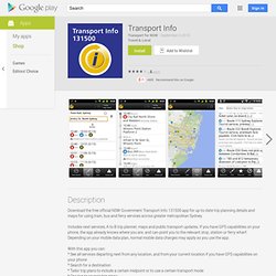 Transport Info - Apps on Android Market